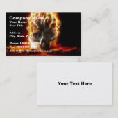 Carte De Visite Bombe atomique de crâne (Devant / Derrière)