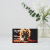 Carte De Visite Bombe atomique de crâne (Debout devant)