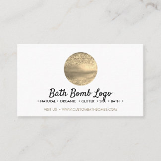 Carte De Visite Bombe de bain dorée