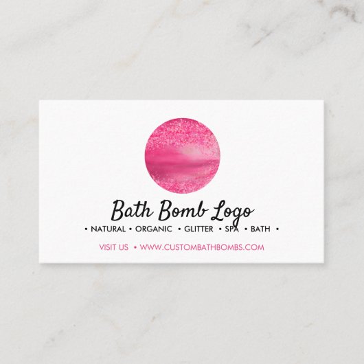 Carte De Visite Bombe de bain rose (Devant)