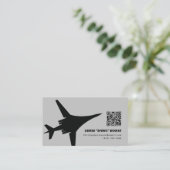 Carte De Visite Bombe moderne B-1 noir et blanc (Debout devant)