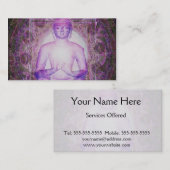 Carte De Visite Bon Bouddha Méditant (Devant / Derrière)