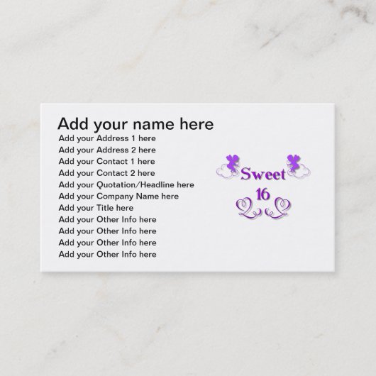 Carte De Visite Bonbon 16 (Devant)