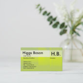 Carte De Visite Bonbon vert jaune (Debout devant)