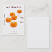 Carte De Visite Bonbons citrouilles d'Halloween (Devant / Derrière)