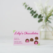 Carte De Visite Bonbons de coeur de chocolat (Debout devant)