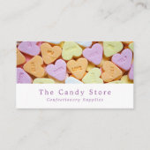 Carte De Visite Bonbons de coeur, Fournitures de confiserie (Devant)