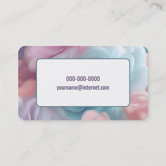 Carte De Visite Bonbons de coton Abstrait (Dos)