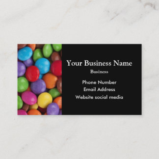 Carte De Visite Bonbons multicolores ou motif sucré