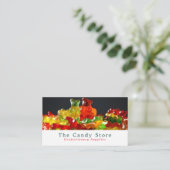 Carte De Visite Bonbons Ours Gummy, Fournitures De Confiserie (Debout devant)
