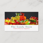 Carte De Visite Bonbons Ours Gummy, Fournitures De Confiserie (Devant)