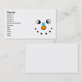 Carte De Visite bonhomme de neige et flocon de neige mignons (Devant / Derrière)