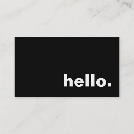 Carte De Visite bonjour (Devant)