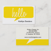 CARTE DE VISITE BONJOUR (Devant / Derrière)