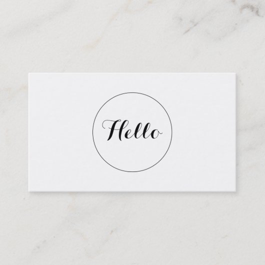 Carte De Visite Bonjour (Devant)