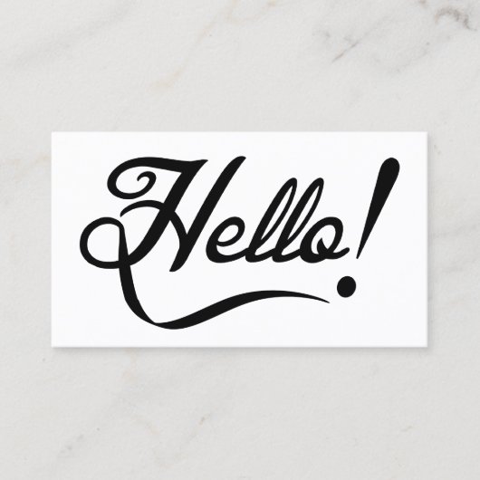 Carte De Visite Bonjour (Devant)