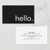 Carte de visite - bonjour (Devant / Derrière)