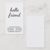 Carte De Visite bonjour ami (Devant / Derrière)