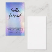 Carte De Visite bonjour ami | Arrière - plan Pastel Foil (Devant / Derrière)