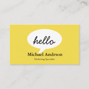 Carte De Visite Bonjour amical