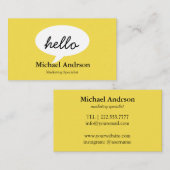 Carte De Visite Bonjour amical (Devant / Derrière)