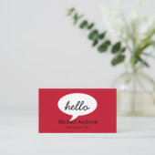 Carte De Visite Bonjour amical (Debout devant)