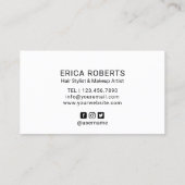 Carte De Visite Bonjour aquarelle élégante de belle typographie (Dos)