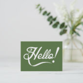 Carte De Visite Bonjour - Arbre Haut (Debout devant)