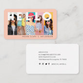Carte De Visite Bonjour Avec Moderne & Minimal 5 photo Disposition (Devant / Derrière)