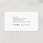 Carte De Visite Bonjour Avec Moderne & Minimal 5 photo Disposition (Dos)