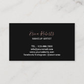 Carte De Visite Bonjour beau maquilleur de typographie de lèvres (Dos)