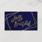 Carte De Visite Bonjour belle aquarelle de bleu marine de (Devant)