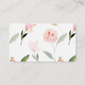 Carte De Visite Bonjour belle aquarelle florale (Dos)