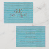 Carte De Visite Bonjour Belle Chic Chic Et Design Boho tendance (Devant / Derrière)