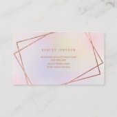 Carte De Visite Bonjour belle rose de l'écriture d'or perle nacre (Dos)