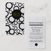 Carte De Visite Bonjour / conversation de bulle (Devant / Derrière)