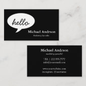 Carte De Visite Bonjour convivial (Devant / Derrière)