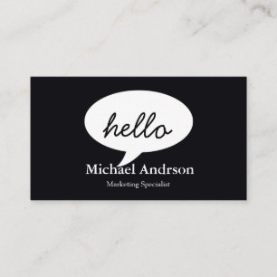 Carte De Visite Bonjour convivial