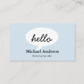 Carte De Visite Bonjour convivial (Devant)