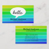 Carte De Visite Bonjour convivial (Devant / Derrière)