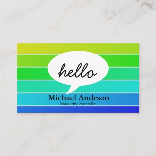 Carte De Visite Bonjour convivial (Devant)