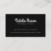 Carte De Visite Bonjour cursive | Police moderne (Dos)