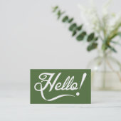 Carte De Visite Bonjour - dessus d'arbre (Debout devant)