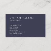 Carte De Visite Bonjour . Elégant bleu clair gris tendance Bonjour (Dos)