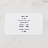 Carte De Visite Bonjour élégant professionnel ! (Dos)