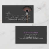 Carte De Visite Bonjour Flawless PROFESSIONNEL MAKEUP ARTISTE (Devant / Derrière)