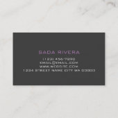 Carte De Visite Bonjour Flawless PROFESSIONNEL MAKEUP ARTISTE (Dos)