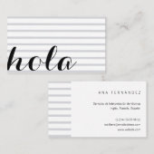 Carte De Visite Bonjour, interprète traducteur professeur langues (Devant / Derrière)