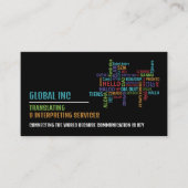 Carte De Visite Bonjour logo, traducteur et interprète (Devant)