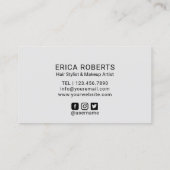 Carte De Visite Bonjour manuscrit rouge d'or de baiser de beau (Dos)